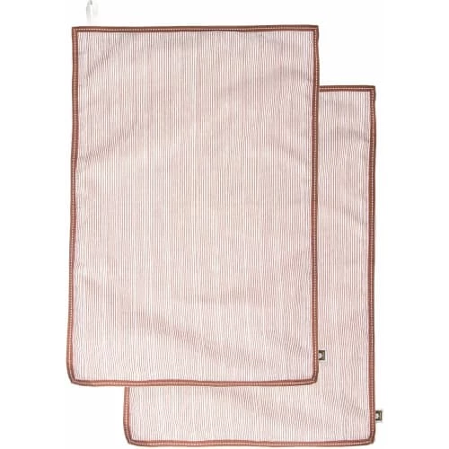 Febronie Tabliers Et Torchons Torchon (set De 2) En Coton 50x75 Terracotta 3 Febronie Tabliers Et Torchons Torchon (set De 2) En Coton 50x75 Terracotta – Image 3