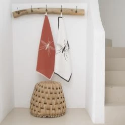 Febronie Tabliers Et Torchons Torchon (set De 2) En Coton 50x75 Terracotta -Tabliers et torchons Soldes torchon set de 2 en coton 50x75 terracotta 4