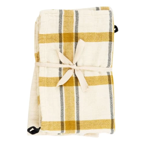 Maisons Du Monde Tabliers Et Torchons Torchons En Gaze De Coton Blanc Et Jaune 50x70 (x2) 1 Maisons Du Monde Tabliers Et Torchons Torchons En Gaze De Coton Blanc Et Jaune 50x70 (x2)